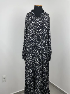 VESTIDO MIDI ESTAMPADO EM VISCOSE NOVO C ETIQUETA - LEZ A LEZ