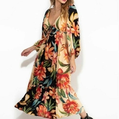 VESTIDO LONGO FLORAL NOVO - FARM na internet