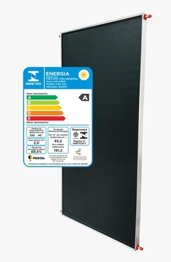 Coletor Solar LIRA (Banho) 160 - Energia 154,1 kWh/mês - 1,00 m² x 1,60 m² Classe A - Vidro termo endurecido