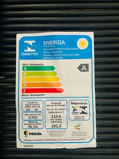 PLACA COLETOR SOLAR PARA AQUECIMENTO DE PISCINA MODELO 2,00X0,50 na internet