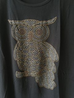T-shirt Coruja em Strass - comprar online