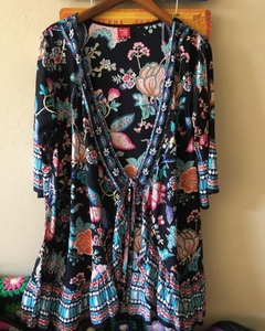 Vestido kimono preto