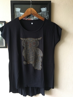 T-shirt Coruja em Strass