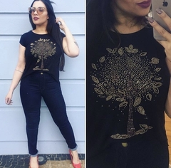 T-shirt Arvore da vida Strass - comprar online