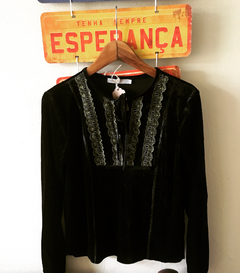 Blusa Veludo preta - Good Vibes Store