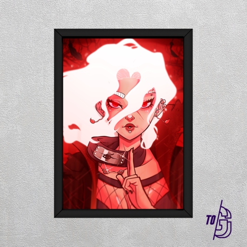 Geek to Geek - Quadro - UCHIHA ITACHI (VERSÃO MULHER)