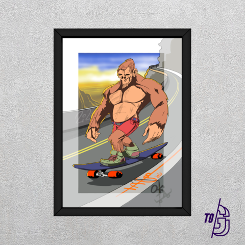 Geek to Geek - Quadro - Macaco de Skate