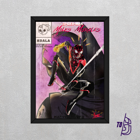 Geek to Geek - Quadro - Miles Morales (capa de quadrinho)