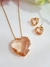 Conjunto Dourado Coração Zircônia - comprar online