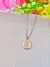 Colar inicial medalha prata - loja online