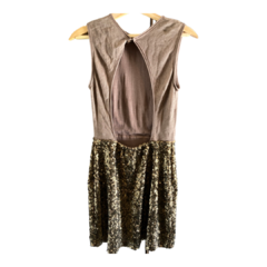 VESTIDO MARRON/DORADO OSKLEN P - comprar online