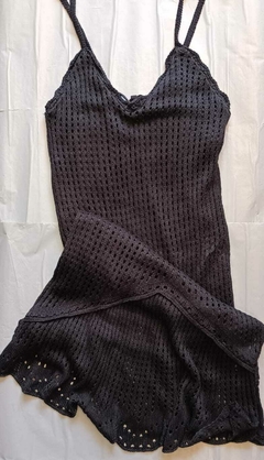 VESTIDO NEGRO TEJIDO STRADIVARIUS M