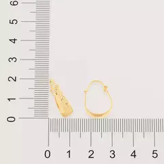 Aro argolla oval laminada en oro 18k labrada. en internet