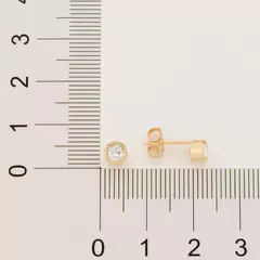Aro laminado en oro 18k con piedra cristal. - Rommanel