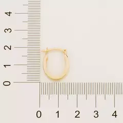 Aro argolla laminada en oro 18k oval. en internet