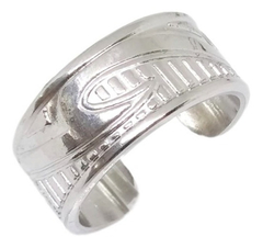 Anillo acero quirúrgico diseño olas extensible - Romminox