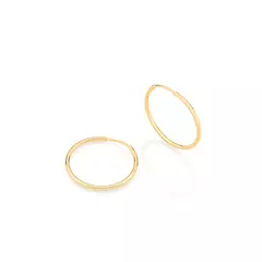 Aro argolla laminado en oro 18k - comprar online