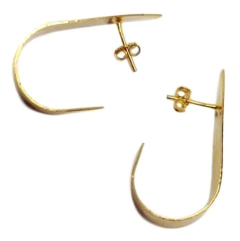 Aro semi argolla arenado laminado oro 18k - Romminox - comprar online