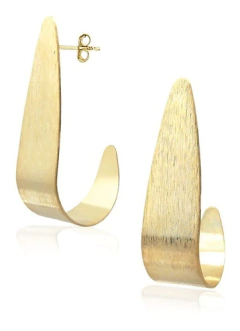 Aro semi argolla arenado laminado oro 18k - Romminox