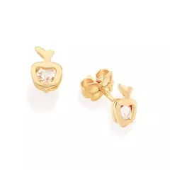 Aro manzanita laminado en oro 18k con cristal. - comprar online