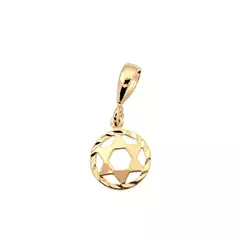 Dije estrella de David laminada en oro 18k.