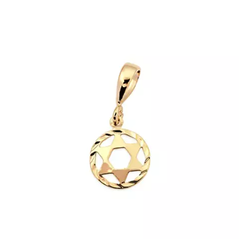 Dije estrella de David laminada en oro 18k.