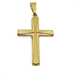 Dije cruz labrada laminada oro 18k - Romminox