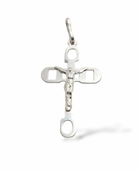 Dije De Cruz Con Imagen De Plata 925 Para Hombre O Mujer