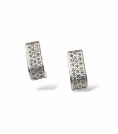 Aros Diseño Colgante Con Cristales De Plata 925 Para Mujer