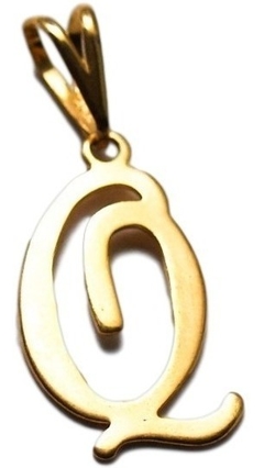 Dije letra laminado en oro 18k