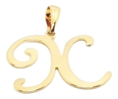 Dije letra laminado en oro 18k - tienda online