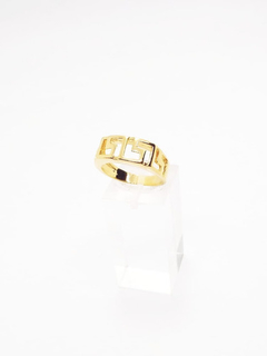 Anillo estilo geométrico laminado en oro 18k- Romminox