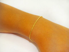 Pulsera colita de raton laminado en oro 18k- Romminox - comprar online