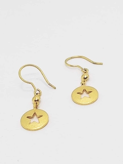 Aro colgante laminado en oro 18k arenado, Romminox- - comprar online