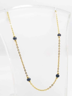 Cadena gargantilla con piedras laminada oro 18k - Romminox