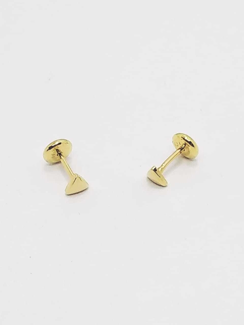 Aro triangulo laminado en oro 18k - Romminox