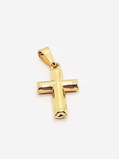 Dije cruz laminado en oro 18k.