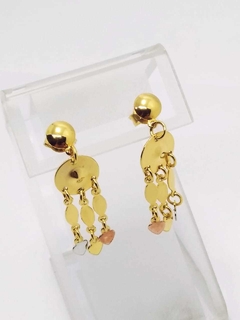Aro colgante laminado en oro 18k.