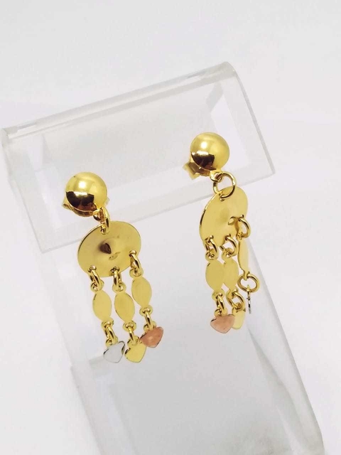 Aro colgante laminado en oro 18k.