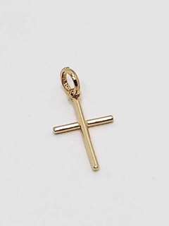 Dije cruz laminado en oro 18k unisex