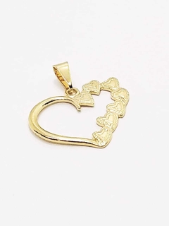 Dije corazón laminado en oro 18k Romminox
