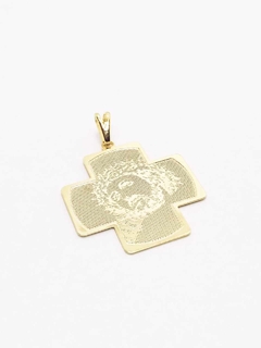 Dije cruz laminado en oro 18k Romminox