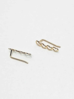 Aro trepador laminado en oro 18k diseño corazones. - comprar online