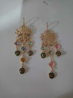 Aros Colgante flor con cristales Rommanel - comprar online