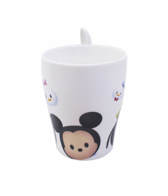 Caneca De Porcelana Com Colher Mickey & Minnie Tsum Tsum 310ml na internet