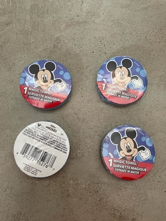 Toalha mágica Mickey Disney infantil de rosto para lancheira azul