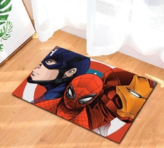 Tapete Capacho Entrada Vingadores Capitão América Spiderman Homem de Ferro 60x40 cm