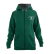 Campera con capucha verde inglés (frisa).
