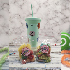 VASOS EMOJIS con gomitas