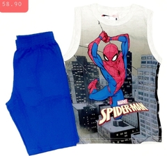 Conjunto infantil  masculino de verão com camiseta regata e bermudaBrandilli com estampa Homem Aranha - comprar online